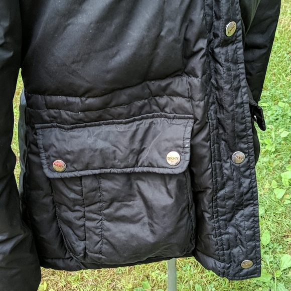 Donna Karan New York down parka with faux fur trim - Picture 4 of 7